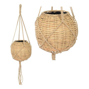 Hanging Cane Organic Orb Planter basket - That Plant Shop